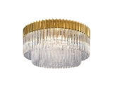 ADH9228 Adhil 12 Light Ceiling Light Brass/Clear