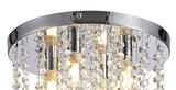 ADH7507 Adhird 4 Light Ceiling Light Polished Chrome Finish and Clear Crystal IP44