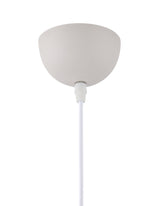 ALJ0107 Aljana 38cm Pendant 1 Light in a Sand White/Satin Nickel/White Finish