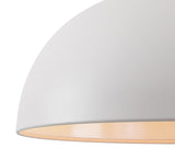 ALJ0107 Aljana 38cm Pendant 1 Light in a Sand White/Satin Nickel/White Finish