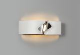 ALM8637 Almach Wall Lamp 10W LED in a Sand White/Chrome/Frosted Finish