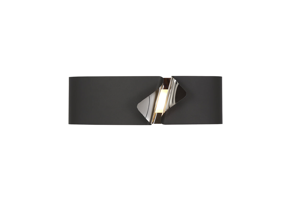 ALM9637 Almach Wall Lamp 10W LED in a Sand Anthracite/Chrome/Frosted Finish