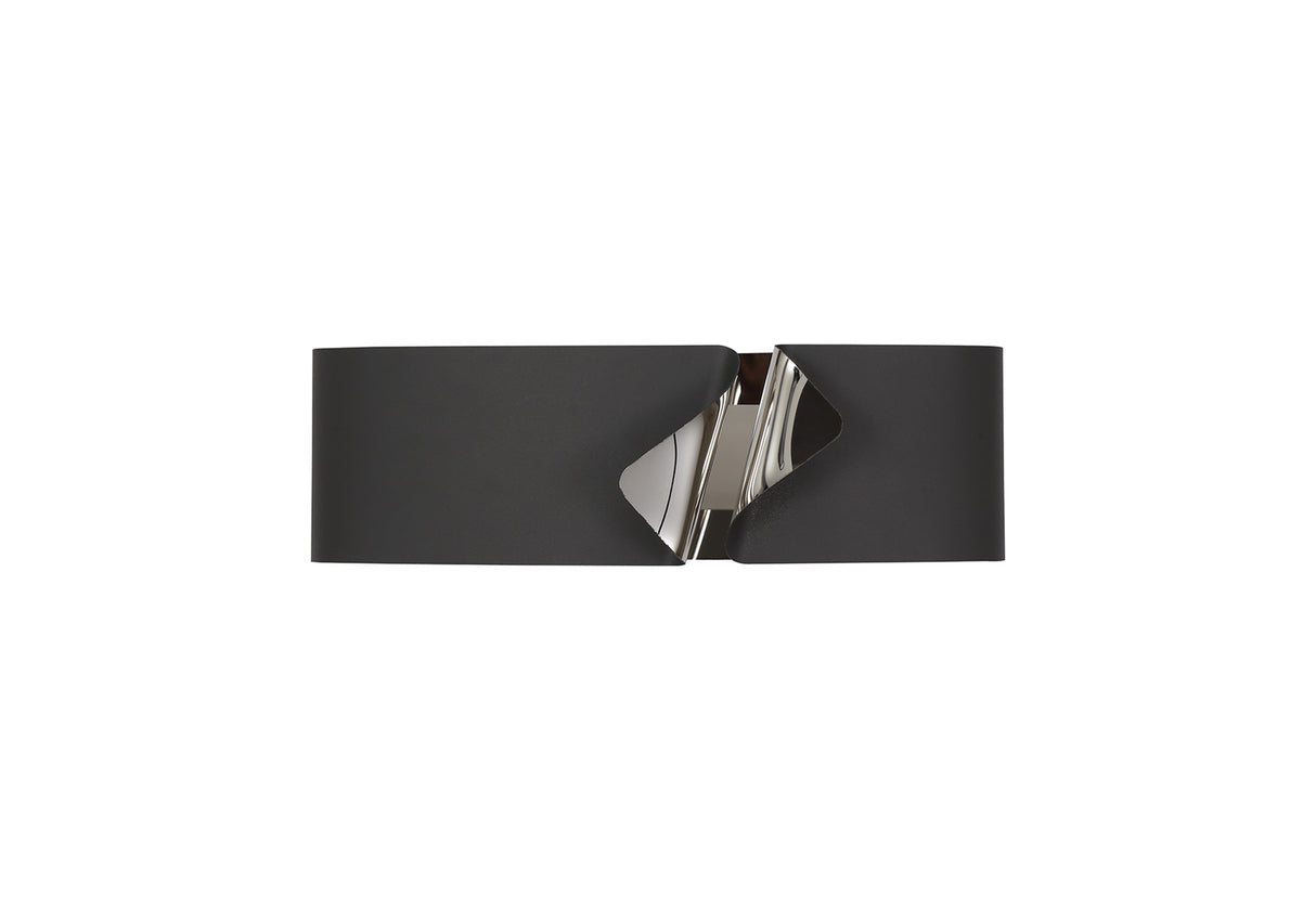 ALM9637 Almach Wall Lamp 10W LED in a Sand Anthracite/Chrome/Frosted Finish