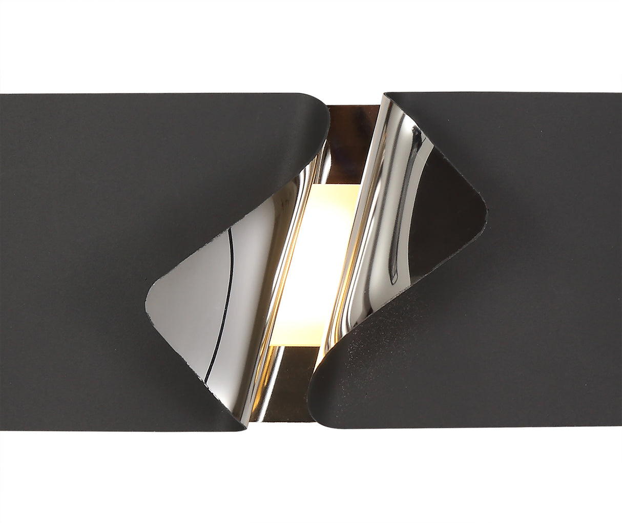 ALM9637 Almach Wall Lamp 10W LED in a Sand Anthracite/Chrome/Frosted Finish