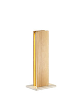 ALP0917 Alphard 37.5cm Table Lamp 12W LED in a Oak/Sand White/Frosted Finish