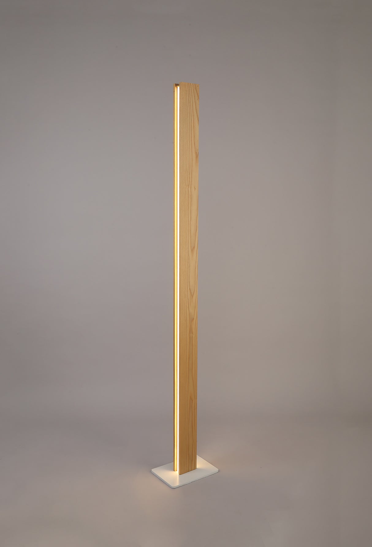 ALP1917 Alphard 165cm Floor Lamp 36W LED in a Oak/Sand White/Frosted Finish