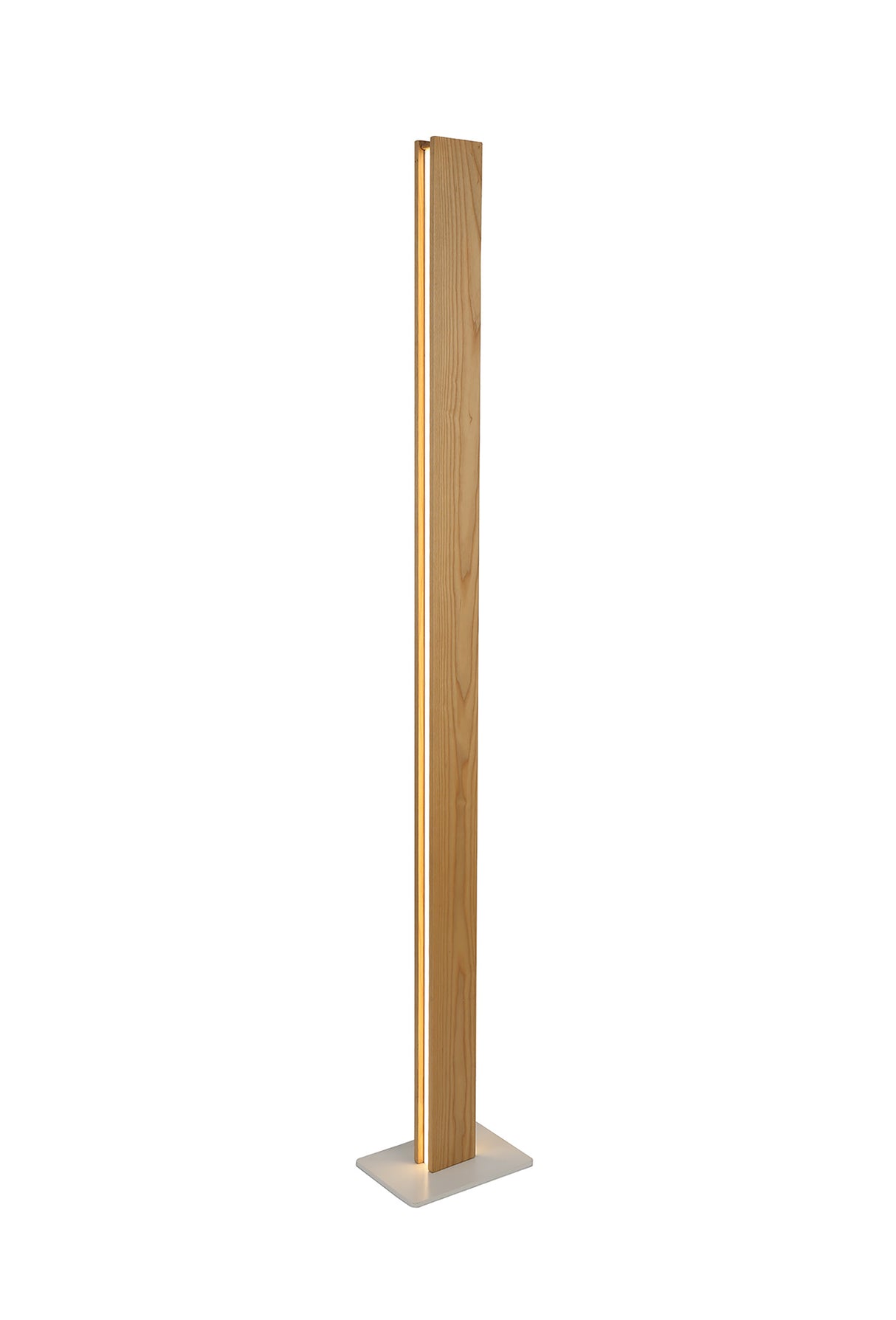 ALP1917 Alphard 165cm Floor Lamp 36W LED in a Oak/Sand White/Frosted Finish