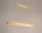 ALP7817 Alphard Pendant 40W LED in a Oak/Sand White/Frosted Finish