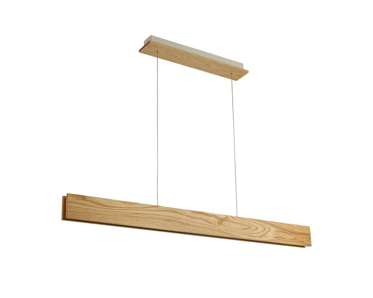 ALP7817 Alphard Pendant 40W LED in a Oak/Sand White/Frosted Finish