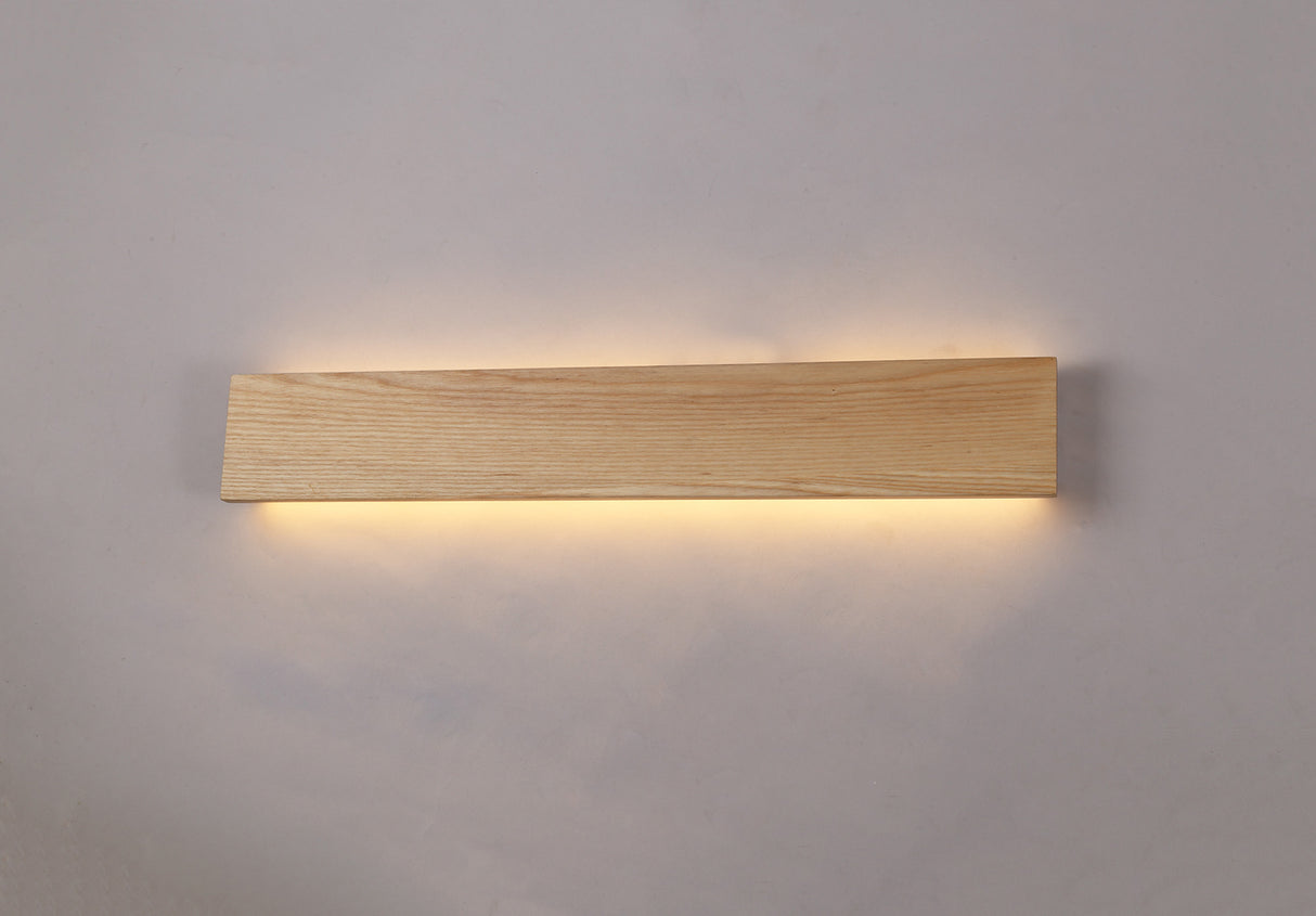 ALP9817 Alphard Wall Lamp 20W LED in a Oak/Sand White/Frosted Finish