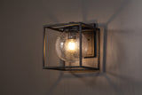 ANC1877 Ancha Wall Lamp 1 LIght IP54 Indoor/Outdoor Use in a Anthracite/Seeded Clear Finish