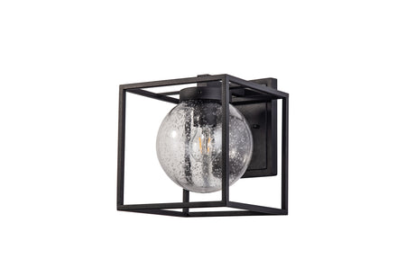 ANC1877 Ancha Wall Lamp 1 LIght IP54 Indoor/Outdoor Use in a Anthracite/Seeded Clear Finish