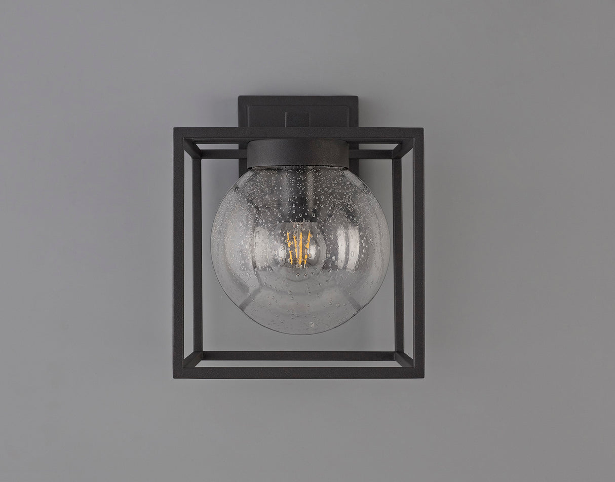 ANC1877 Ancha Wall Lamp 1 LIght IP54 Indoor/Outdoor Use in a Anthracite/Seeded Clear Finish