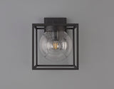 ANC1877 Ancha Wall Lamp 1 LIght IP54 Indoor/Outdoor Use in a Anthracite/Seeded Clear Finish