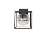 ANC1877 Ancha Wall Lamp 1 LIght IP54 Indoor/Outdoor Use in a Anthracite/Seeded Clear Finish