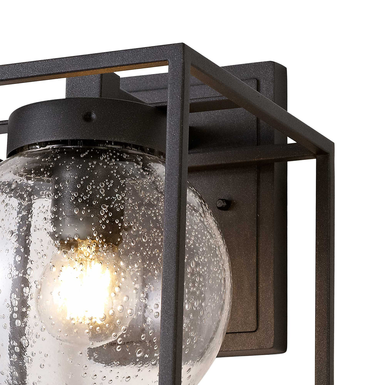 ANC1877 Ancha Wall Lamp 1 LIght IP54 Indoor/Outdoor Use in a Anthracite/Seeded Clear Finish