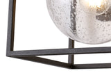 ANC1877 Ancha Wall Lamp 1 LIght IP54 Indoor/Outdoor Use in a Anthracite/Seeded Clear Finish