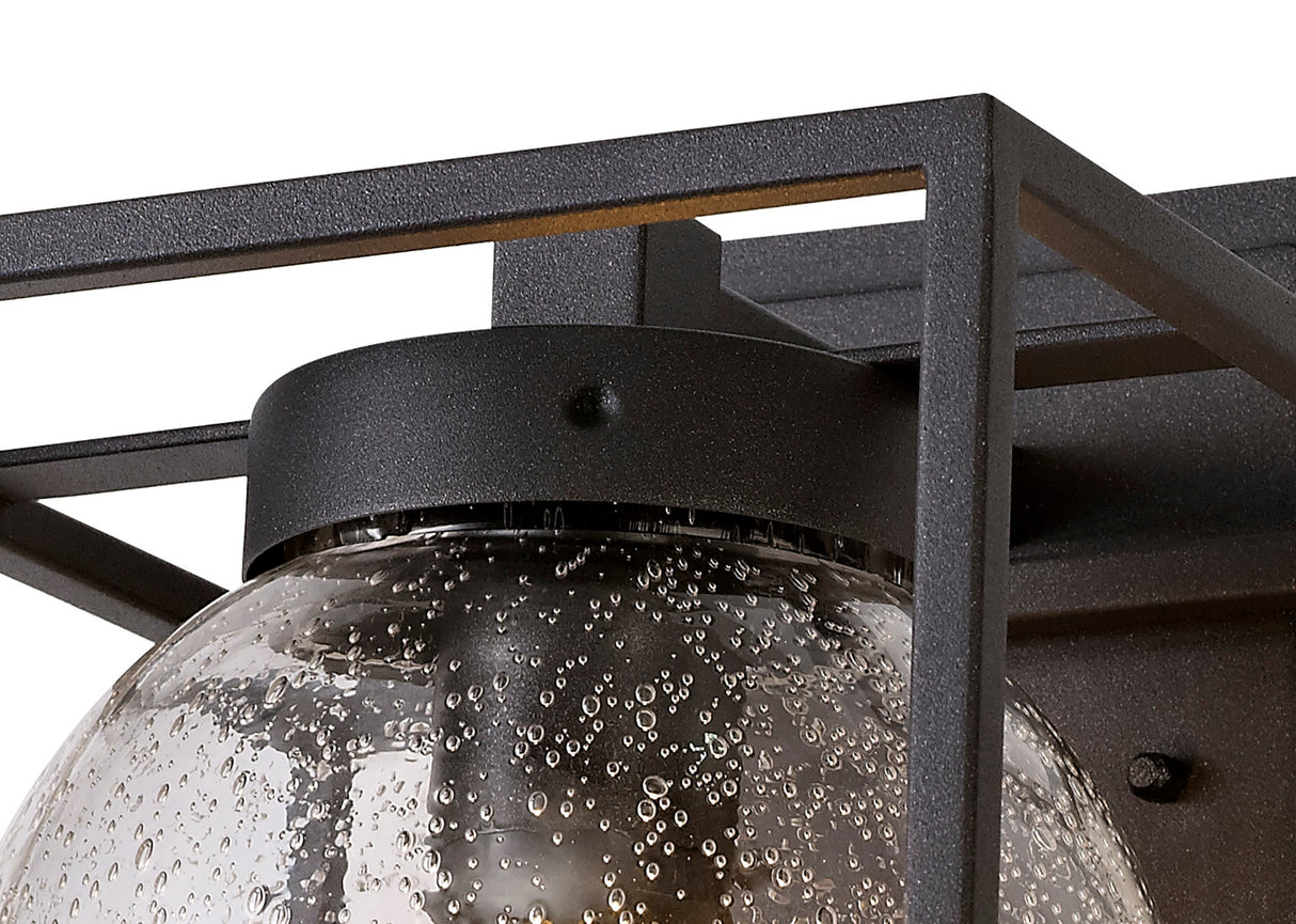 ANC1877 Ancha Wall Lamp 1 LIght IP54 Indoor/Outdoor Use in a Anthracite/Seeded Clear Finish