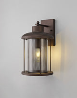 ARK1347 Arkab Extra Large Wall Lamp 1 Light IP54 Indoor/Outdoor Use in a Antique Bronze/Clear Finish