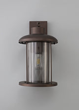 ARK1347 Arkab Extra Large Wall Lamp 1 Light IP54 Indoor/Outdoor Use in a Antique Bronze/Clear Finish