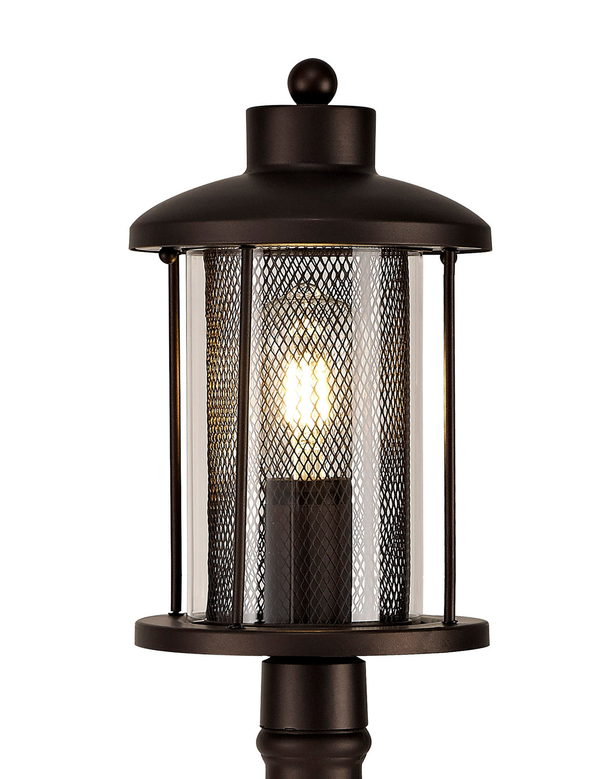 ARK2347 Arkab Post Lamp 1 Light IP54 Indoor/Outdoor Use in a Antique Bronze/Clear Finish