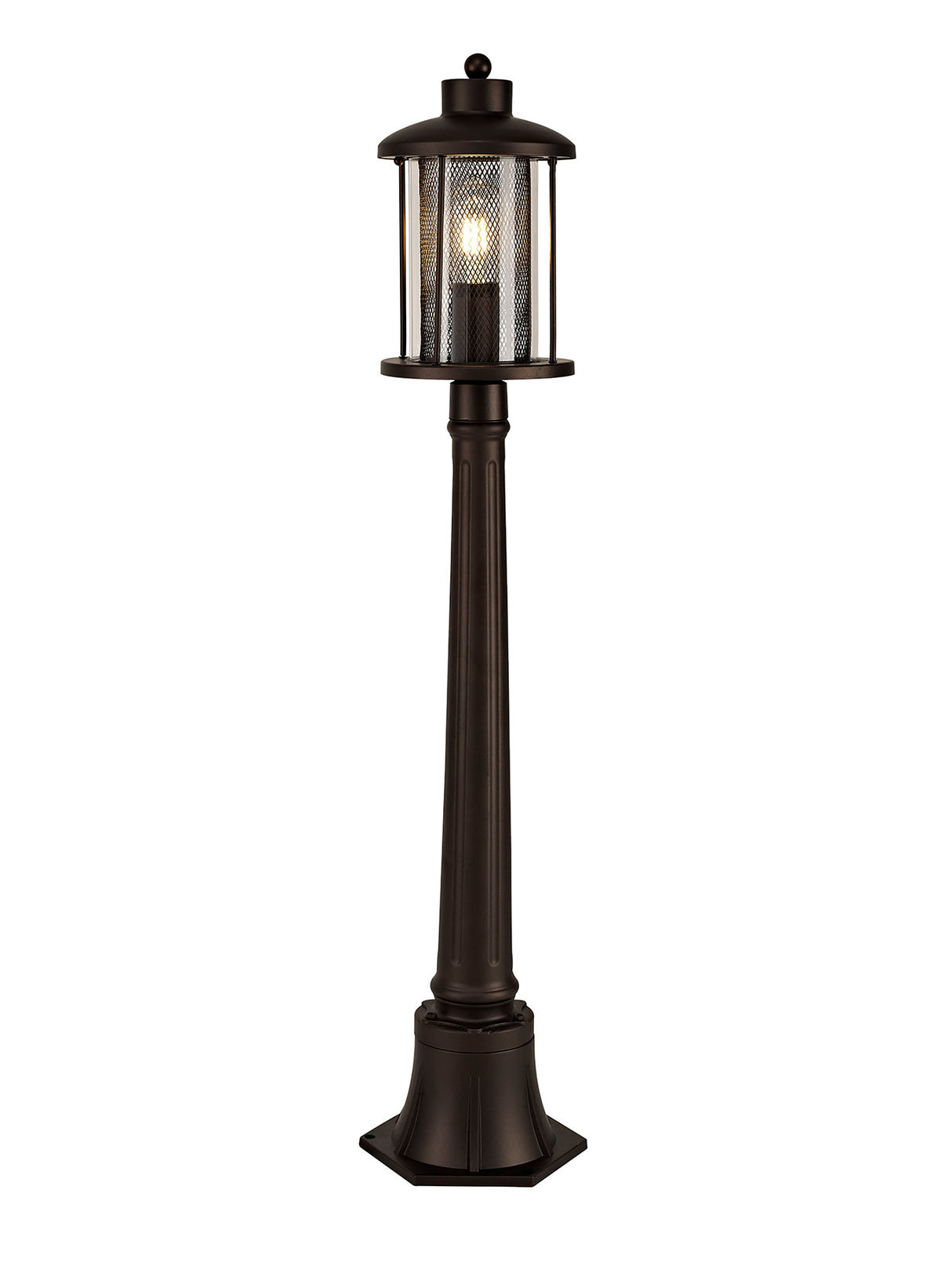 ARK2347 Arkab Post Lamp 1 Light IP54 Indoor/Outdoor Use in a Antique Bronze/Clear Finish