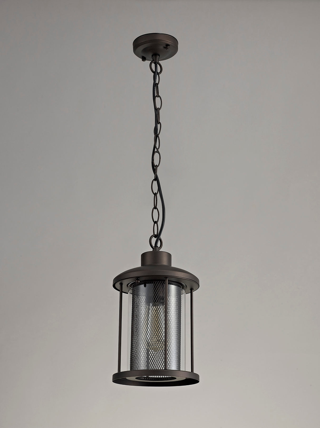 ARK6137 Arkab Pendant 1 Light IP54 Indoor/Outdoor Use in a Antique Bronze/Clear Finish