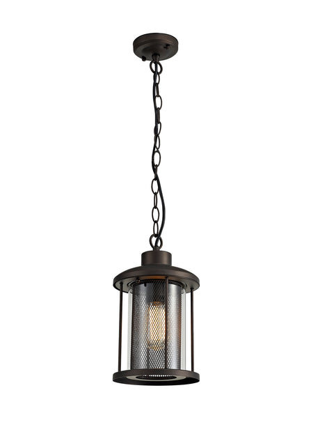 ARK6137 Arkab Pendant 1 Light IP54 Indoor/Outdoor Use in a Antique Bronze/Clear Finish