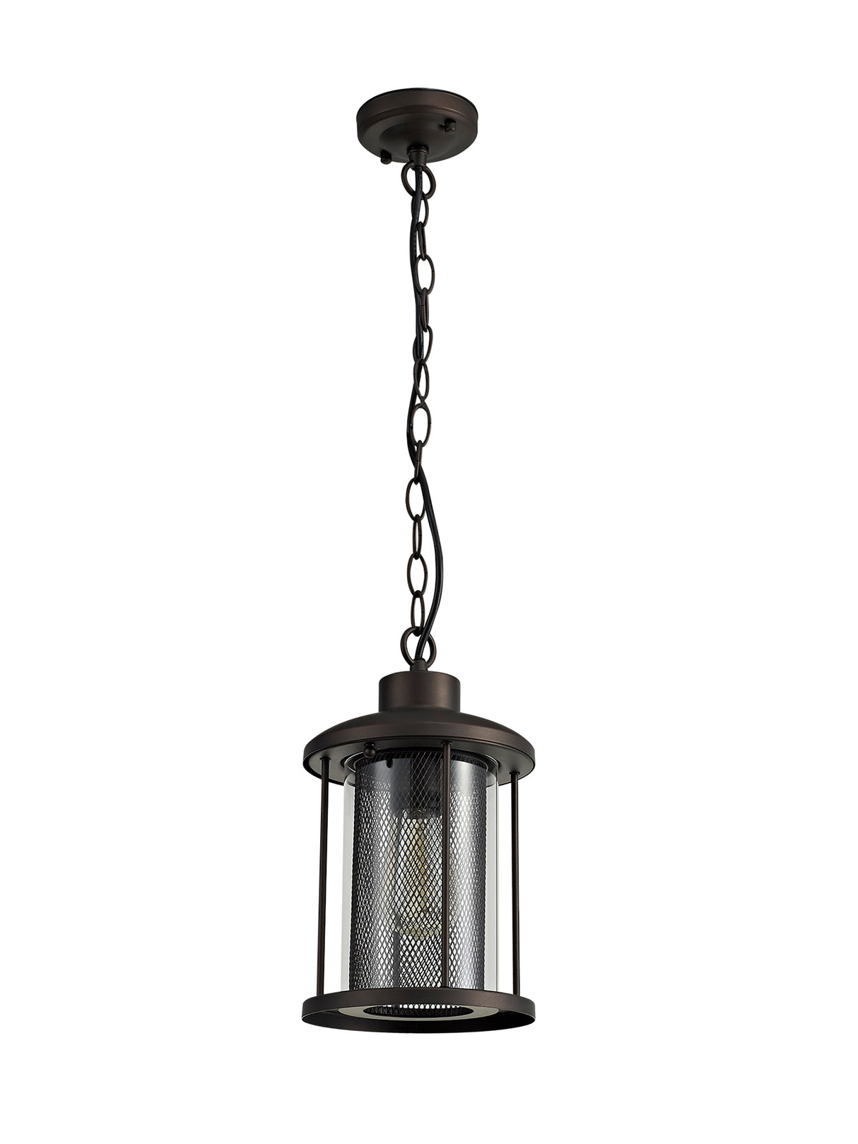 ARK6137 Arkab Pendant 1 Light IP54 Indoor/Outdoor Use in a Antique Bronze/Clear Finish