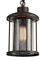 ARK6137 Arkab Pendant 1 Light IP54 Indoor/Outdoor Use in a Antique Bronze/Clear Finish