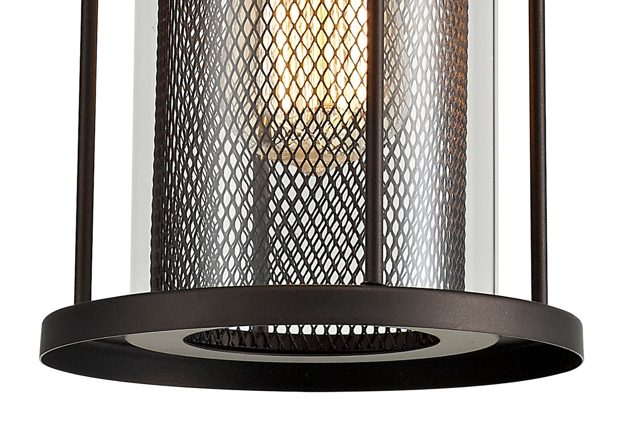 ARK6137 Arkab Pendant 1 Light IP54 Indoor/Outdoor Use in a Antique Bronze/Clear Finish