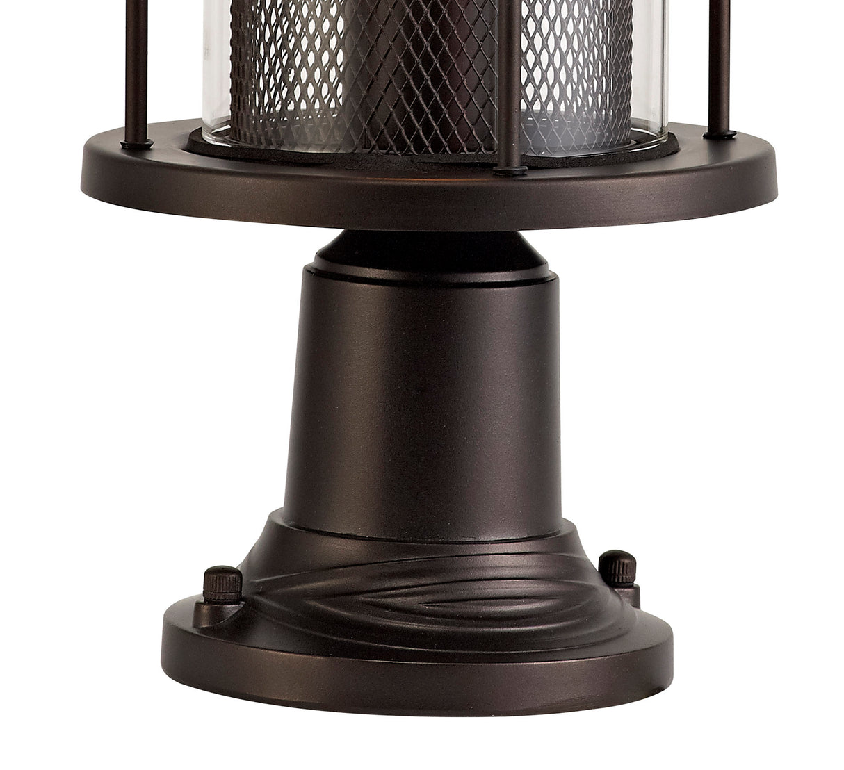 ARK7137 Arkab Pedestal Lamp 1 Light IP54 Indoor/Outdoor Use in a Antique Bronze/Clear Finish