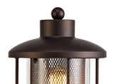 ARK7137 Arkab Pedestal Lamp 1 Light IP54 Indoor/Outdoor Use in a Antique Bronze/Clear Finish