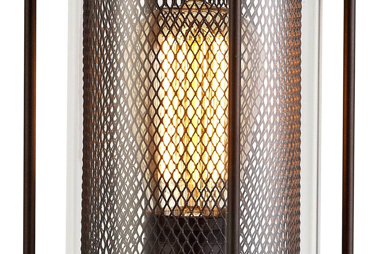 ARK7137 Arkab Pedestal Lamp 1 Light IP54 Indoor/Outdoor Use in a Antique Bronze/Clear Finish