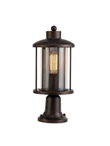 ARK7137 Arkab Pedestal Lamp 1 Light IP54 Indoor/Outdoor Use in a Antique Bronze/Clear Finish