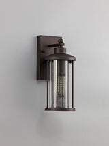 ARK8917 Arkab Small Wall Lamp 1 Light IP54 Indoor/Outdoor Use in a Antique Bronze/Clear Finish