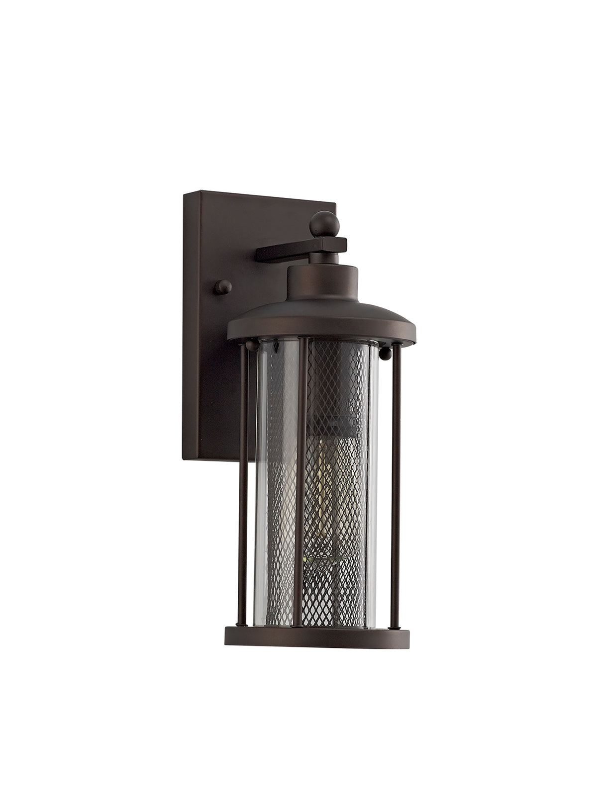 ARK8917 Arkab Small Wall Lamp 1 Light IP54 Indoor/Outdoor Use in a Antique Bronze/Clear Finish