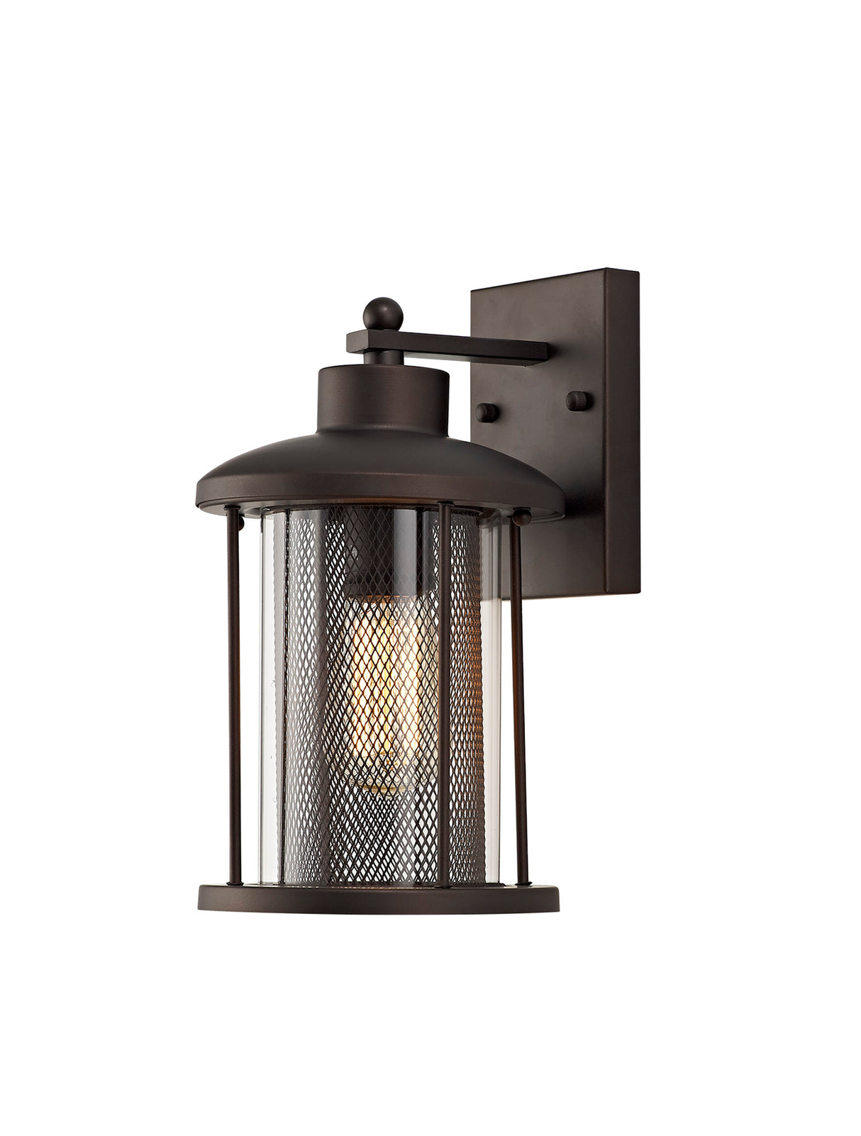 ARK9917 Arkab Large Wall Lamp 1 Light IP54 Indoor/Outdoor Use in a Antique Bronze/Clear Finish