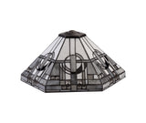 AVI6627 Avior 40cm Shade Only in a Grey/White/Black/Clear Finish and Clear Crystal