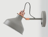 BEL1107 Belel Adjustable Wall Lamp 1 Light in a Sand Grey/Copper/White Finish