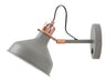 BEL1107 Belel Adjustable Wall Lamp 1 Light in a Sand Grey/Copper/White Finish