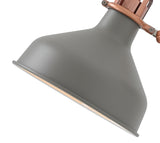 BEL1107 Belel Adjustable Wall Lamp 1 Light in a Sand Grey/Copper/White Finish