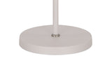 BEL1277 Belel 155cm Adjustable Floor Lamp 2 Light in a Sand White/Satin Nickel/White Finish