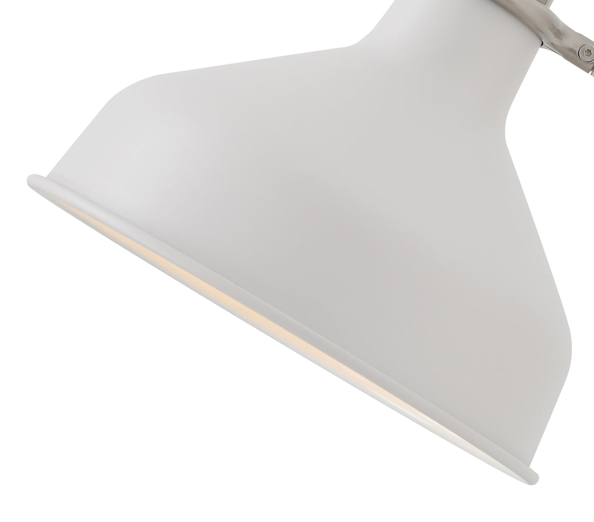 BEL2107 Belel Adjustable Wall Lamp 1 Light in a Sand White/Satin Nickel/White Finish