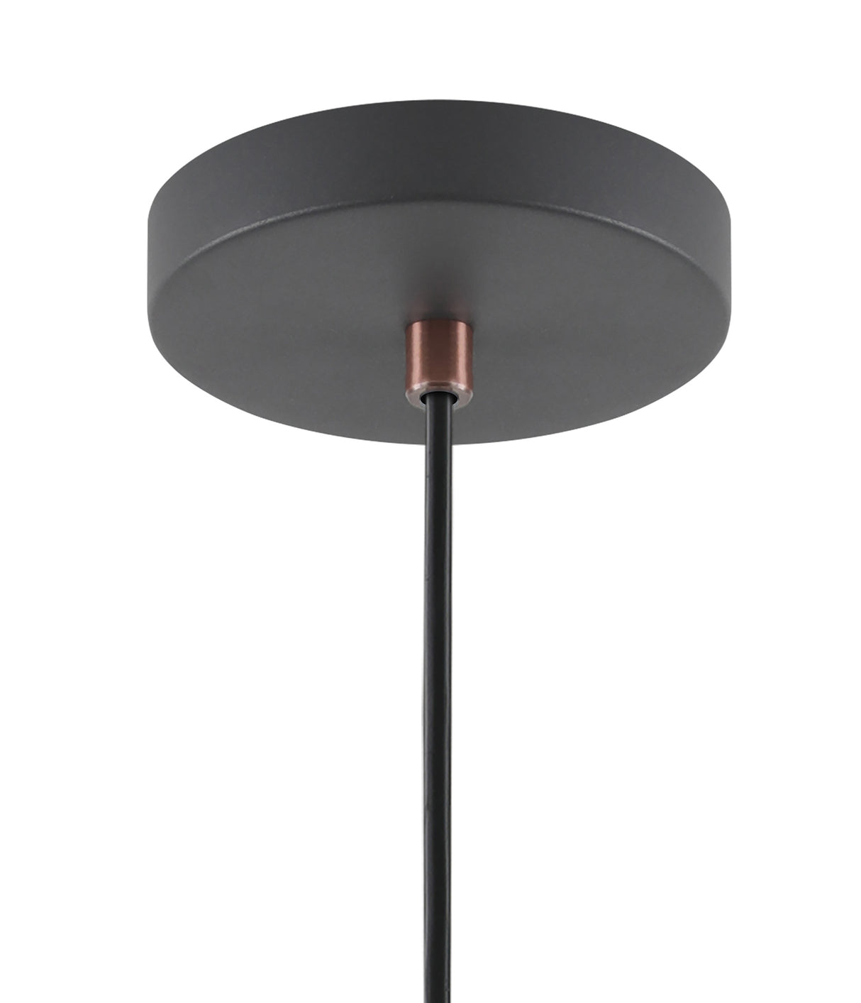 BEL3107 Belel Small Pendant 1 Light in a Graphite/Copper/White Finish