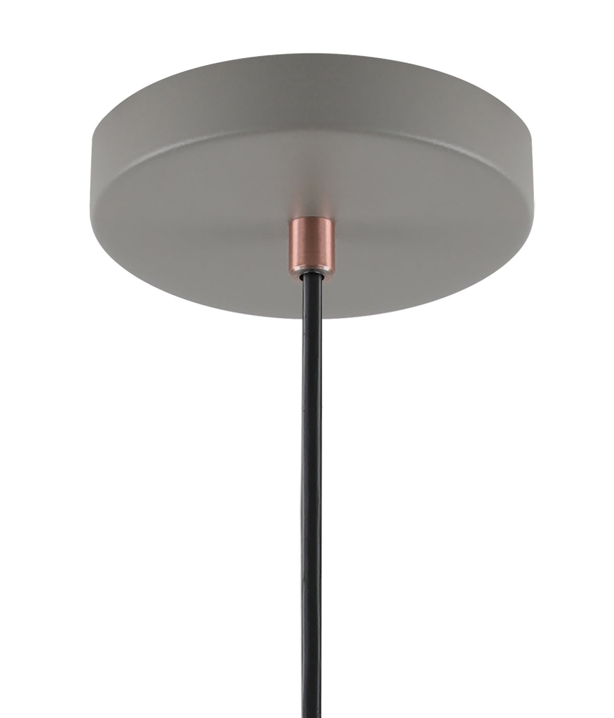 BEL4107 Belel Small Pendant 1 Light in a Sand Grey/Copper/White Finish