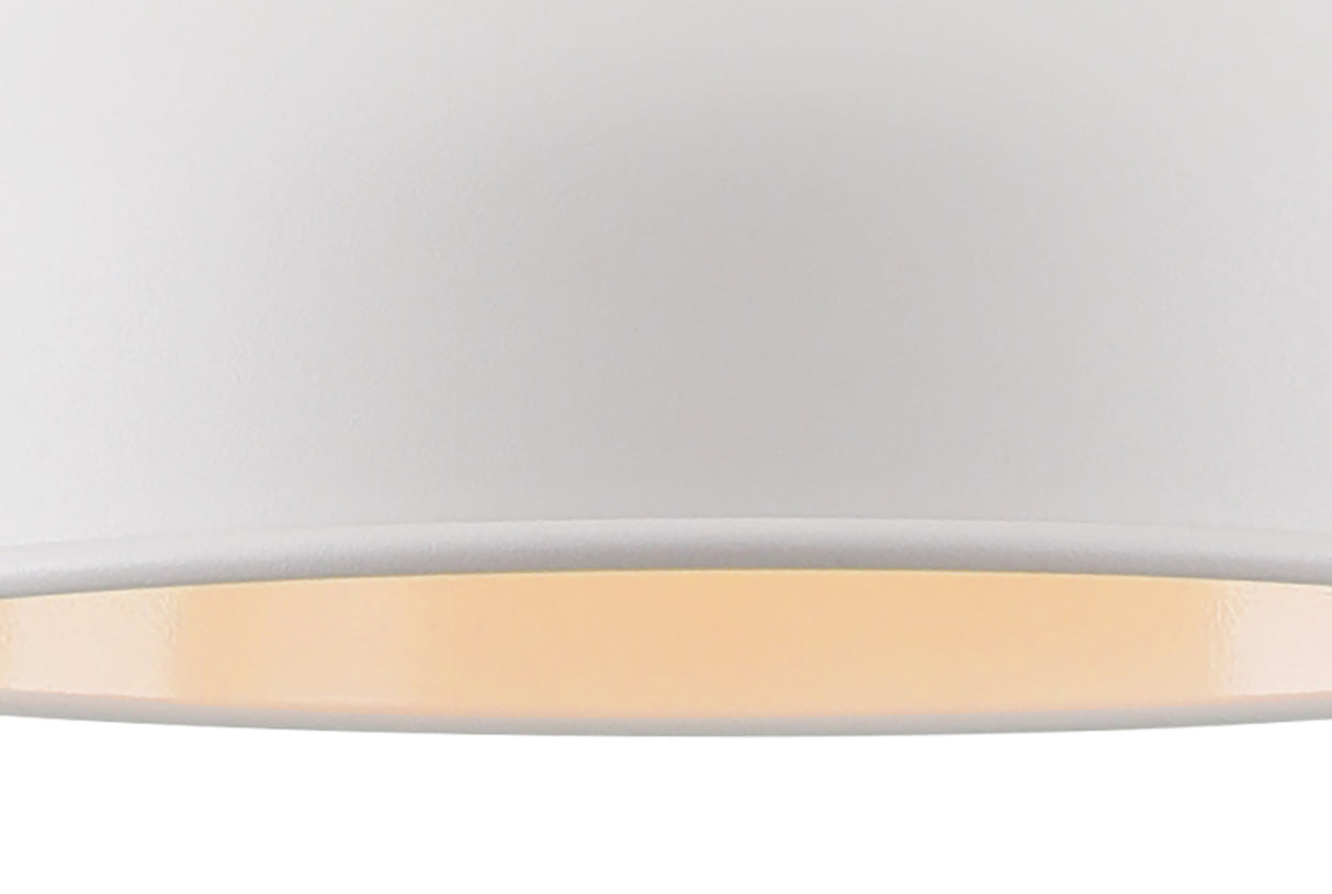 BEL5107 Belel Small Pendant 1 Light in a Sand White/Satin Nickel/White Finish