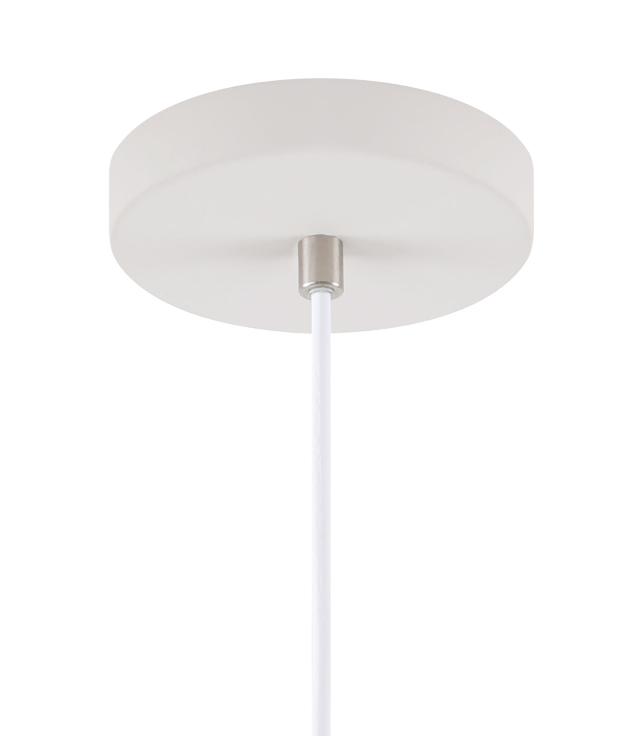 BEL5107 Belel Small Pendant 1 Light in a Sand White/Satin Nickel/White Finish