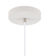 BEL5107 Belel Small Pendant 1 Light in a Sand White/Satin Nickel/White Finish