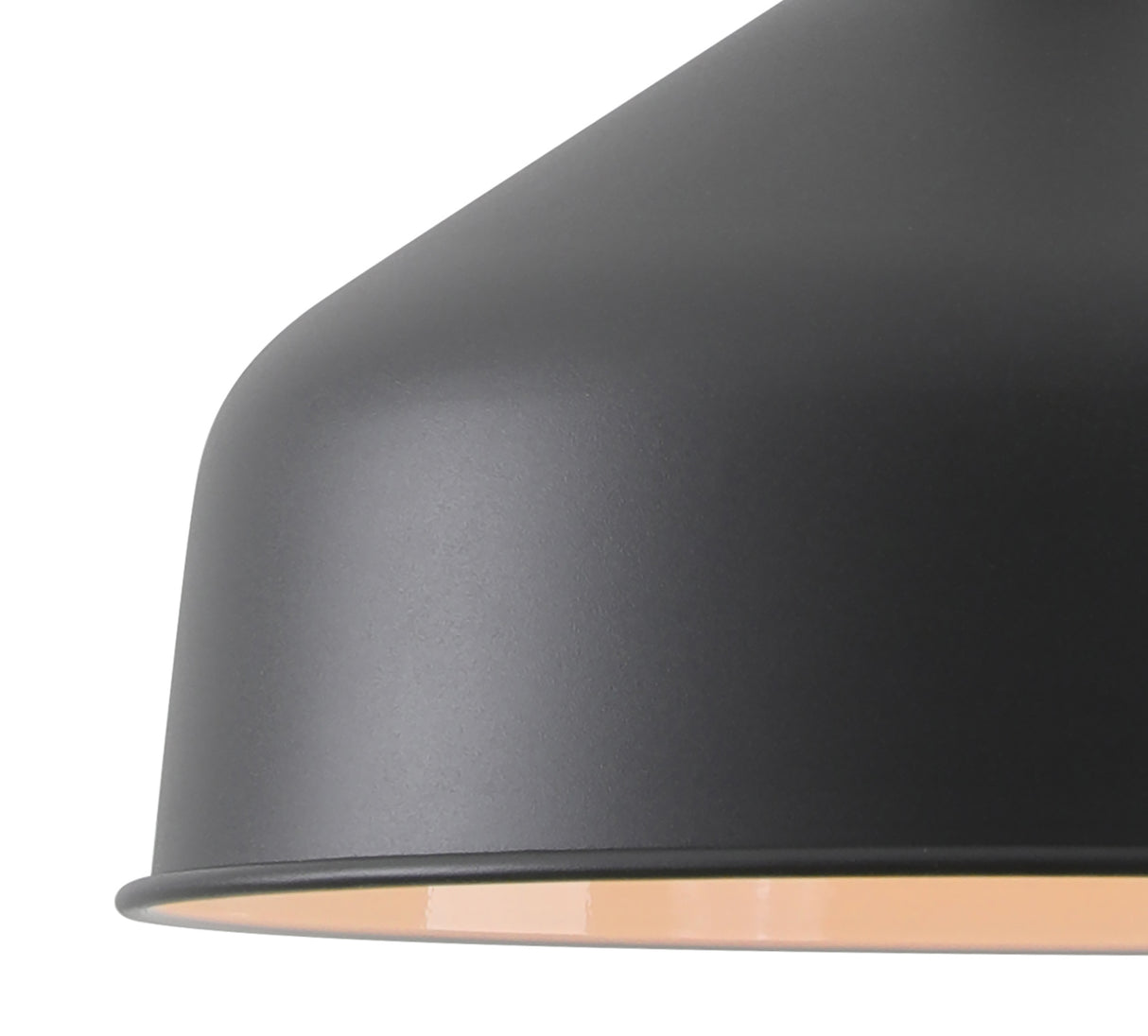 BEL6107 Belel Medium Pendant 1 Light in a Graphite/Copper/White Finish